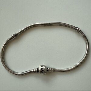 Pandora Sterling Silver Snake Chain Bracelet 9” Authentic 925